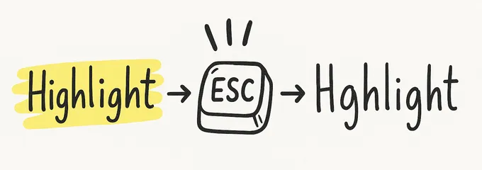 【Neovim】検索ハイライトを Esc でサクッと消す ( nohlsearch ) 【小ネタ】